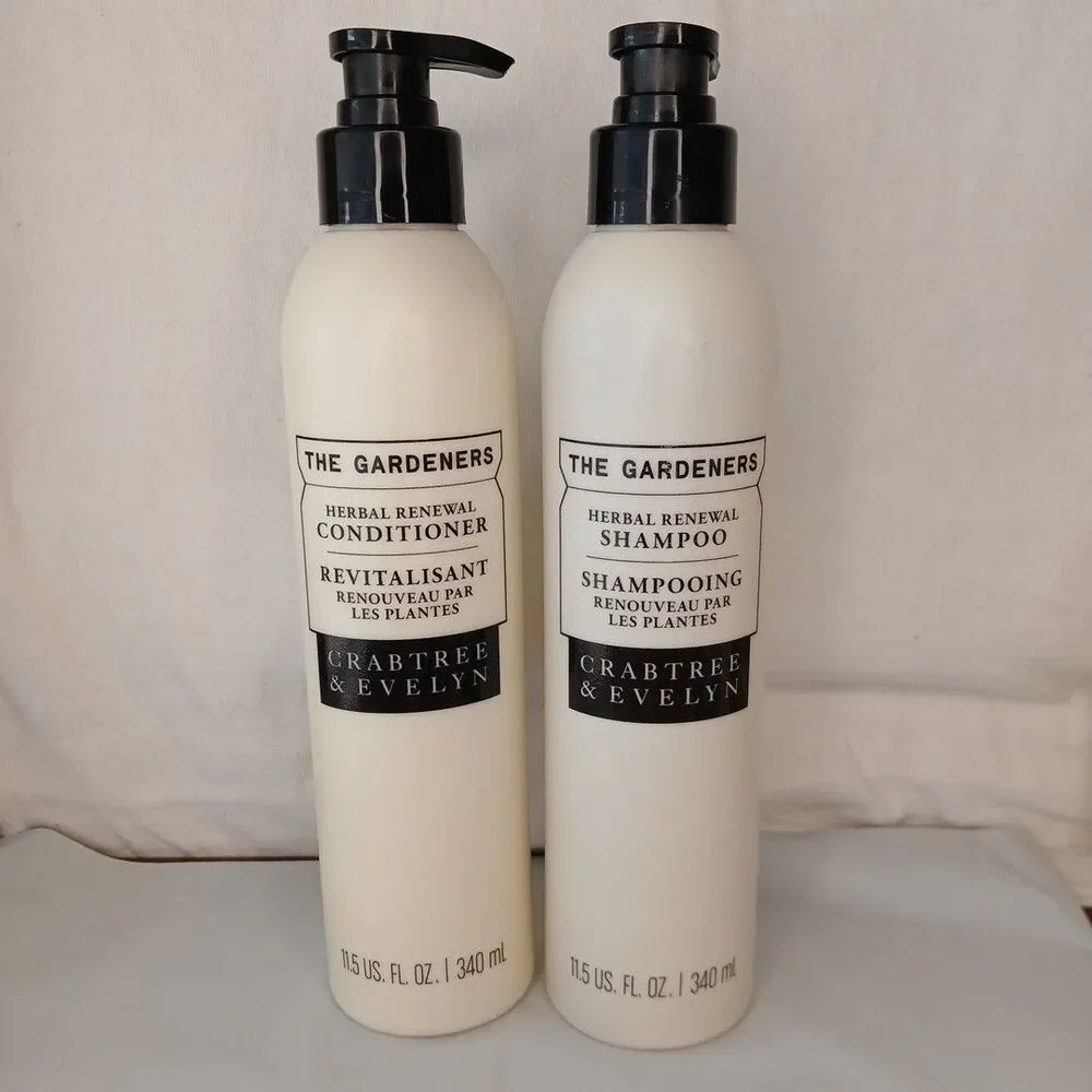 The Gardeners Shampoo Conditioner Crabtree & Evelyn Herbal Renewal 11.5oz New